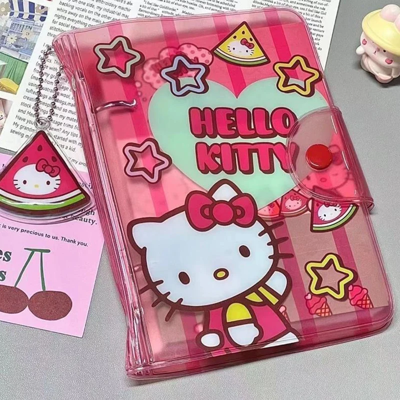 Sanrio Hello kitty Notebook Good-looking Student Cute Girly Heart Hard Shell Coloring Page Learning Stationery Notepad Gift Toys