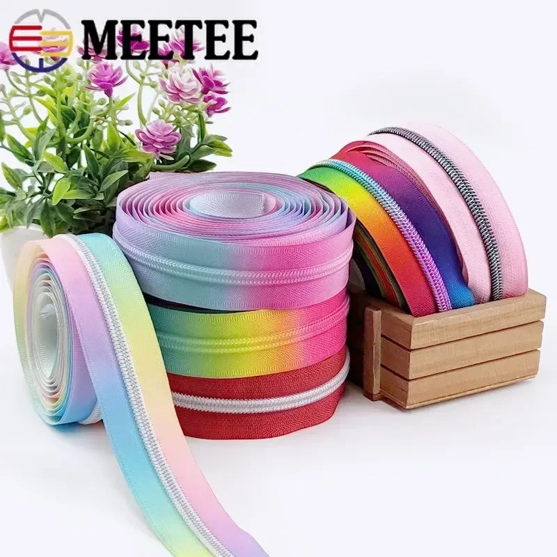 3Meter 5# Sewing Nylon Zippers Tape for Bag Purse Pocket Coil Plastic Zipper Replacement Zips Repair Kit DIY Garment Accessories