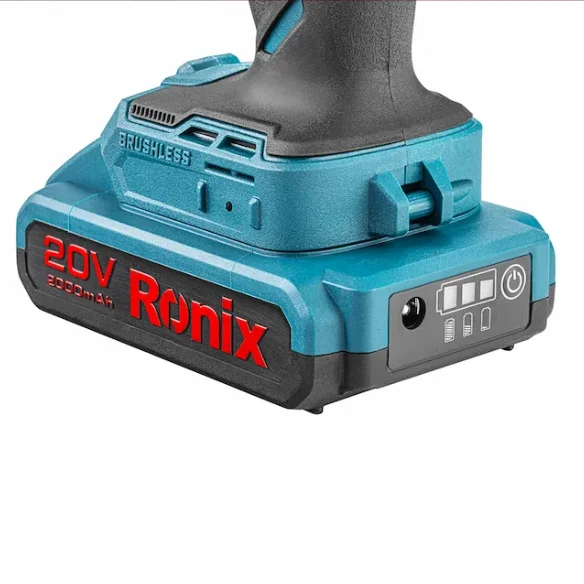 Ronix 8905K Portable Handheld Power Tools Brushless Impact Drill Handle Drilling Machine Cordless Power Drill with Work Light
