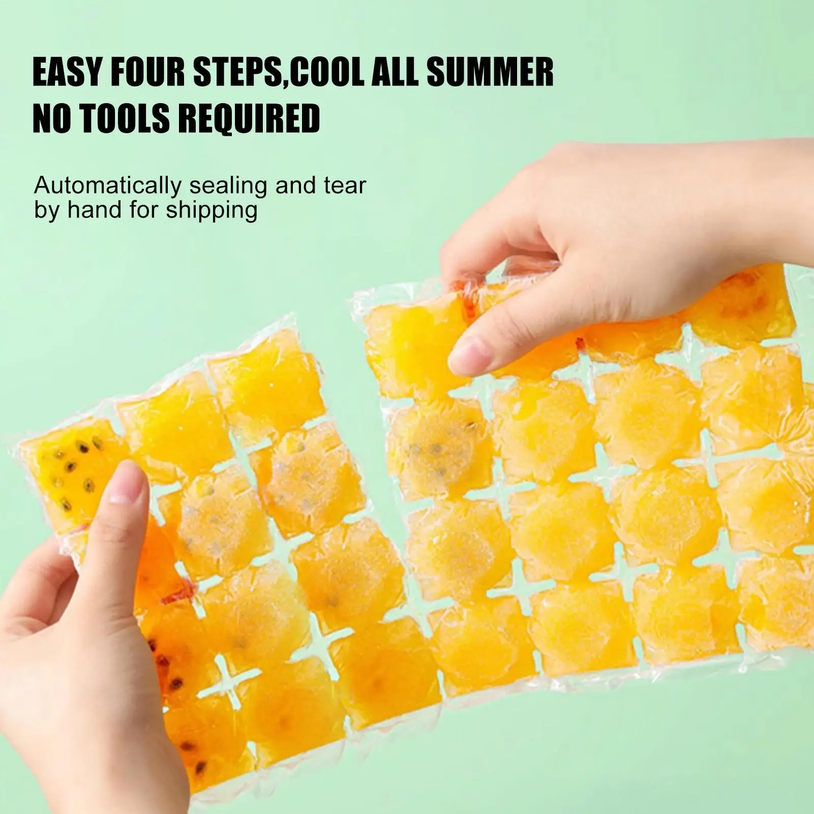 

Ice-making Bags Freezing Maker Ice Cubes Bag SelfSeal Ice-making For Summer DIY Drinking Ice Cubes Tray Mold With Funnel