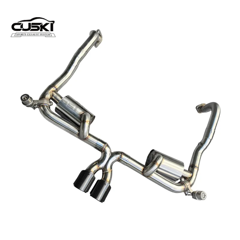 

Высокопроизводительный выпускной Catback для Porsche BoxsterS CaymanS 981 2.7 2012-2016, спортивные глушители клапана, автомобильные детали выхлопной системы