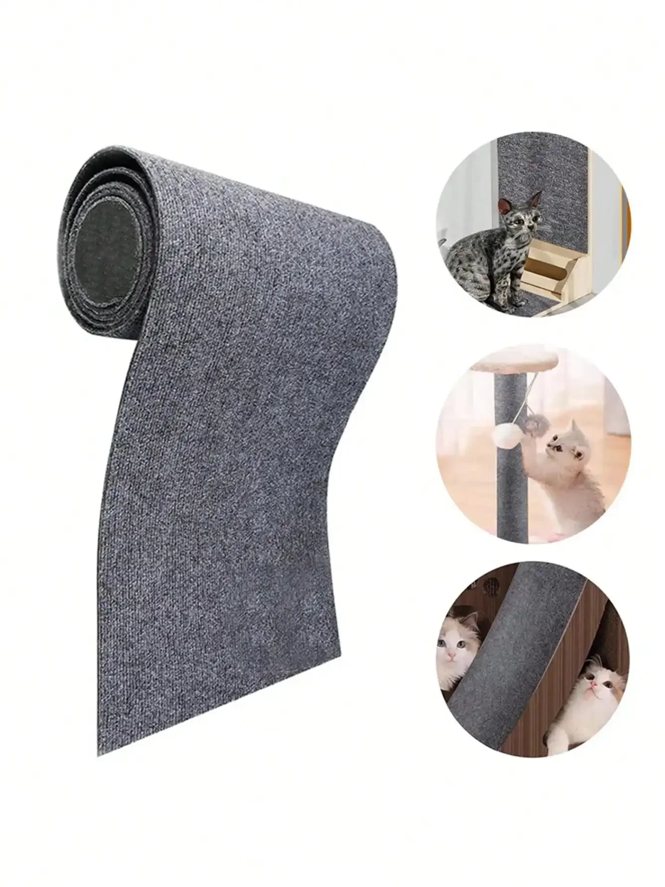 1pc Climbing Cat Scratch Pad Self-Adhesive Can Be Trimmed And Used As A Protective Tool For Diy Cat Climbing Frames Furniture