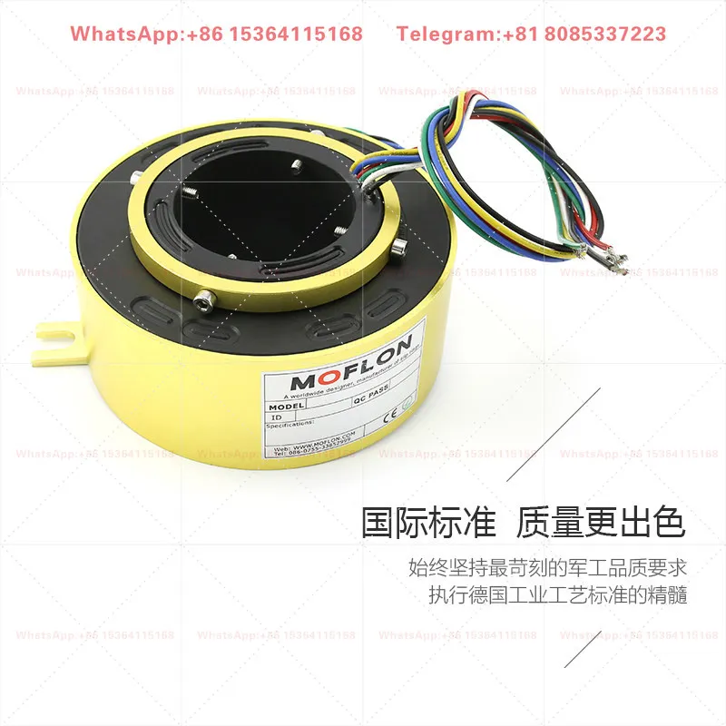 Through Bore Slip Ring Inner Bore 60mm Outer Diameter 130mm Collector Ring 2/4/6/8/10/12 Circuits 360 Degree Rotary