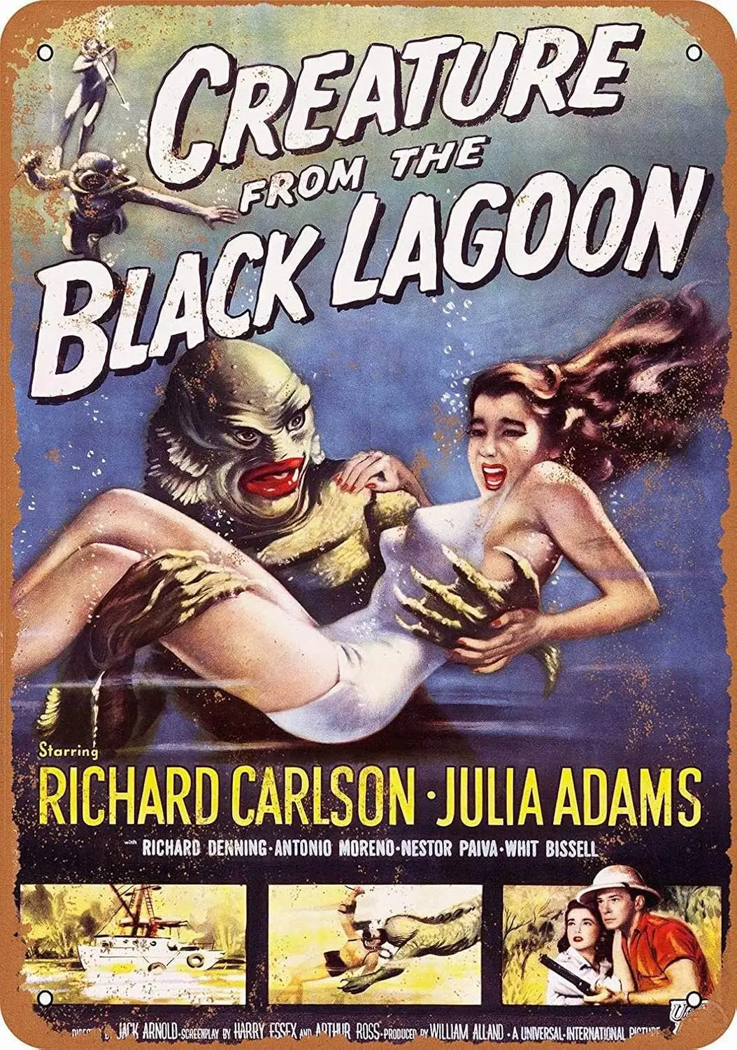 Metal Sign - Creature from The Black Lagoon Retro Wall Decor Home Decor-aluminum