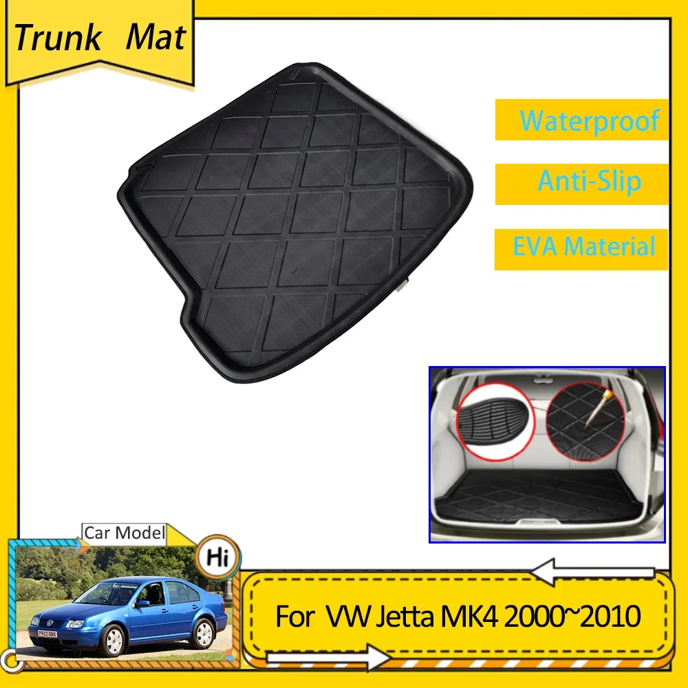 Car Trunk Mat For Volkswagen VW Jetta Bora City  A4 1J MK4 2000~2010 Cargo Boot Pad Protective EVA Waterproof Carpet