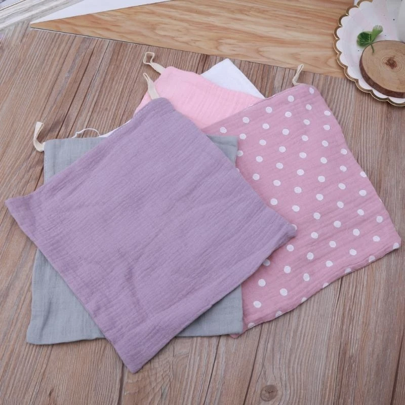 5pcs Baby Infant Towel 23x23cm Muslin Towel Handkerchiefs Two Layers Wipe Towel 2 Layer Gauze Washcloths