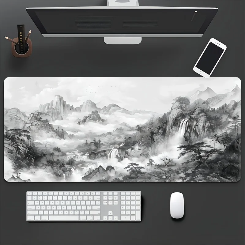 

Extra large ink painting game mouse pad - non-slip durable table mat for gamers - perfect gift for Christmas and Halloween