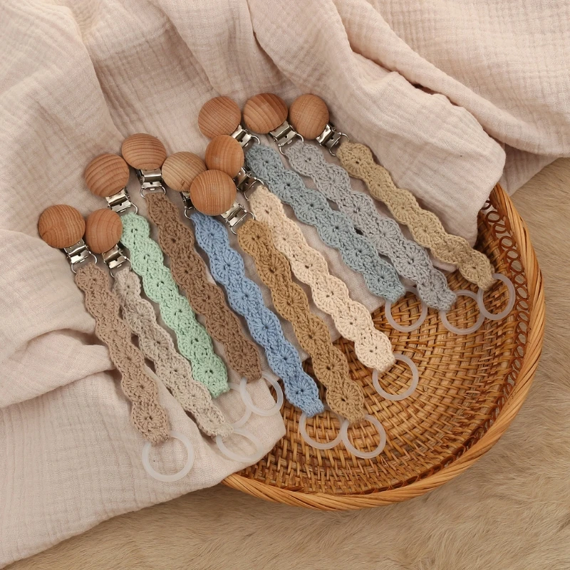 Cute Pacifier Clip Holder Teething for Baby Girls Shower Gift for Boy and Girl Rope for Christmas Birthday A2UB