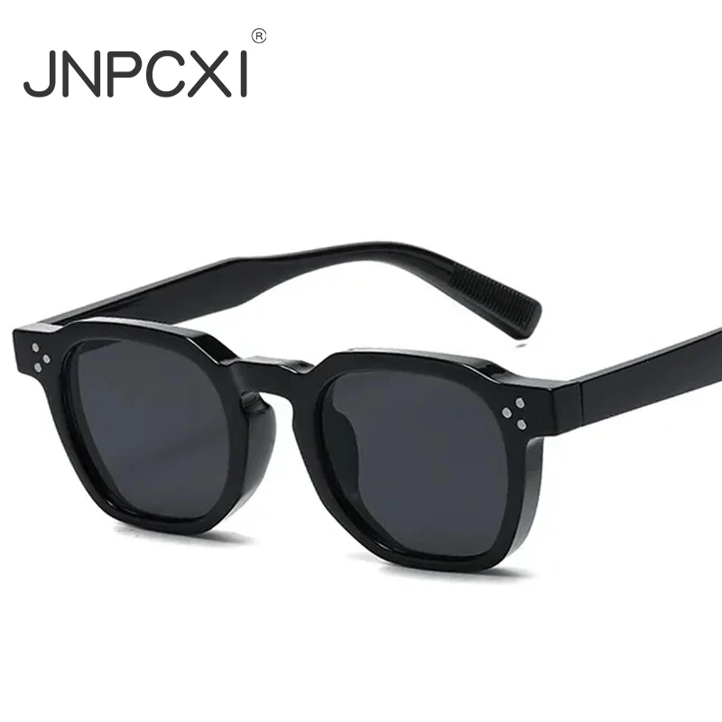 JNPCXI Fashion Vintage Rivet Oval Sunglasses Women Men Luxury Leopard Sun Glasses Anti Blue Light Eyeglasses Frame