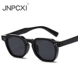JNPCXI Fashion Vintage Rivet Oval Sunglasses Women Men Luxury Leopard Sun Glasses Anti Blue Light Eyeglasses Frame