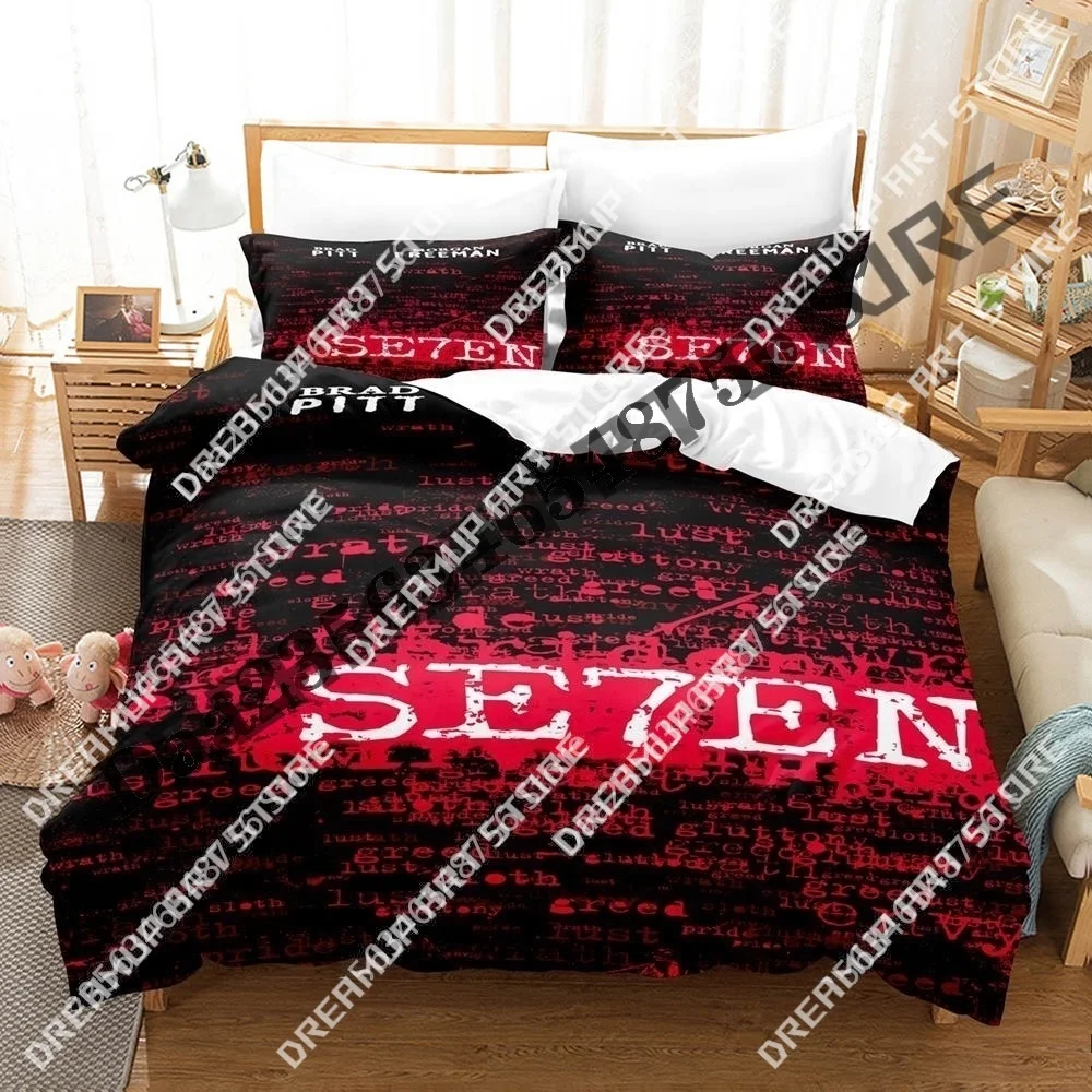 

3D Print Se7en Movie Bedding Set Twin Queen King Full Size Duvet Cover Pillowcase Bed boys girls Adult Home Textiles