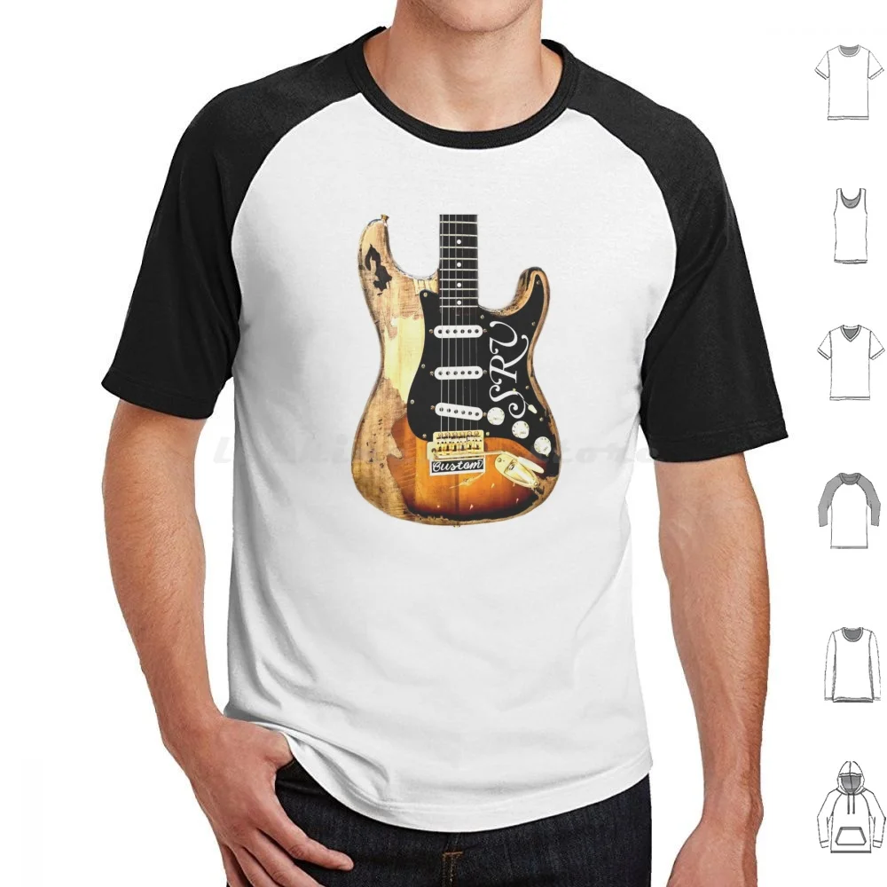 Srv Guitar , Stevie Ray Guitar , Vaughan Electric Guitar Hoodies Long Sleeve Blues Double Trouble Electric Guitar