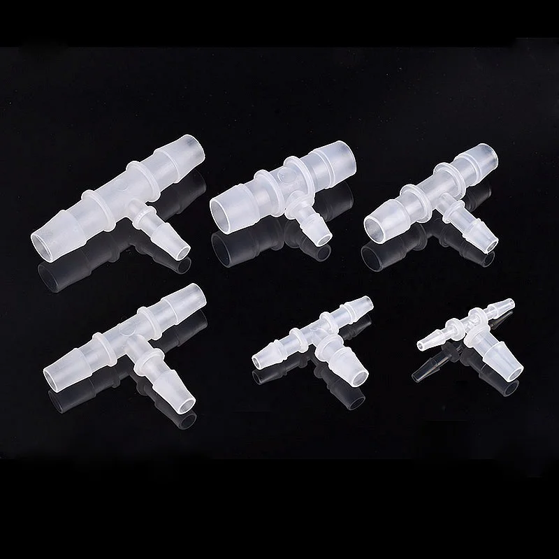 5~100pcs 1.6~7.9mm Food Grade PP Reducing Tee Connectors Aquarium Tank Air Pump Fittings Irrigation Pagoda Hose Reducer Tee Join