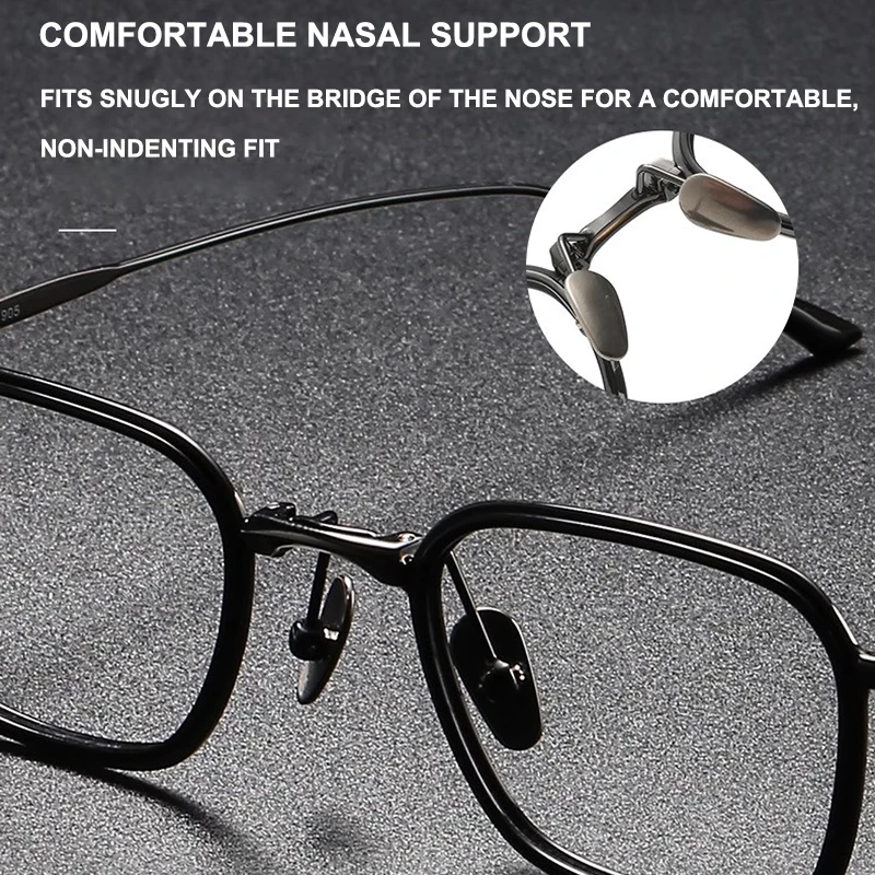 Retro Luxury Ultra-Light Half-Titanium Glasses Frame Women Square Eyeglasses Double-Rim Design Men Business Casual Spectacles