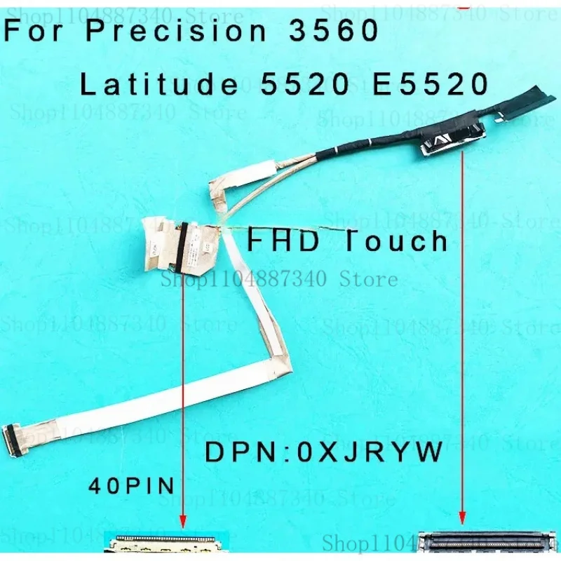 Z novo cabo de toque sp15 101ir fhd edp para dell precisão 3560 latitude 5520 e5520 lcd ts edp cabo 0xjryw xjryw 450.0m609.0022