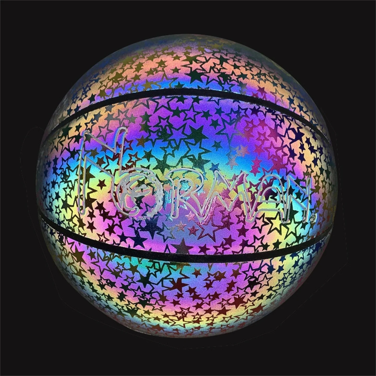 야광운 농구 사이즈 7 #   PU 가죽 실내 옥외 거리 반사 빛 농구 생일 선물