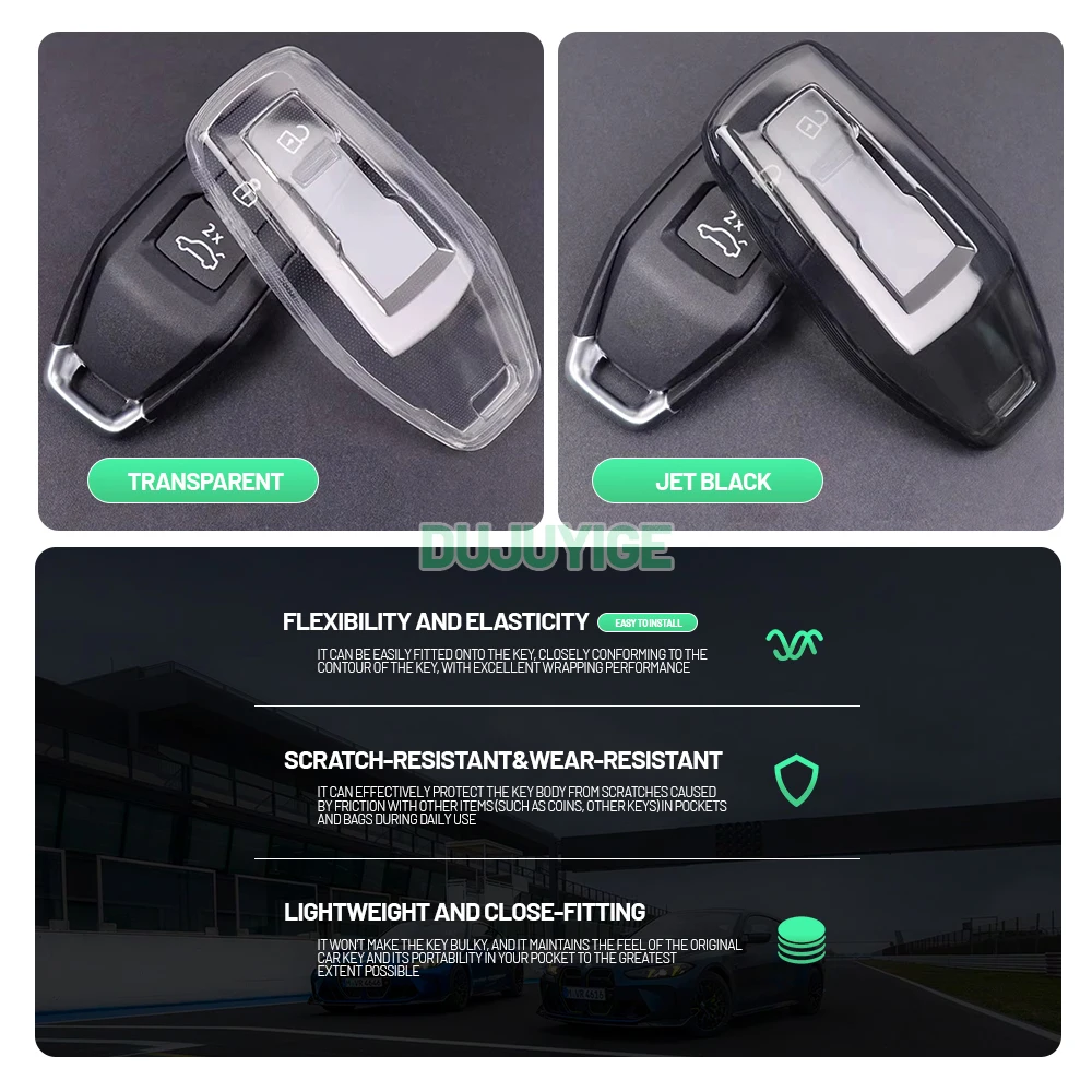 Clear TPU Car Key Case For Audi Q6 e-tron 2024-2026 Key Fob Cover Protector Shell Auto Accessories 2025