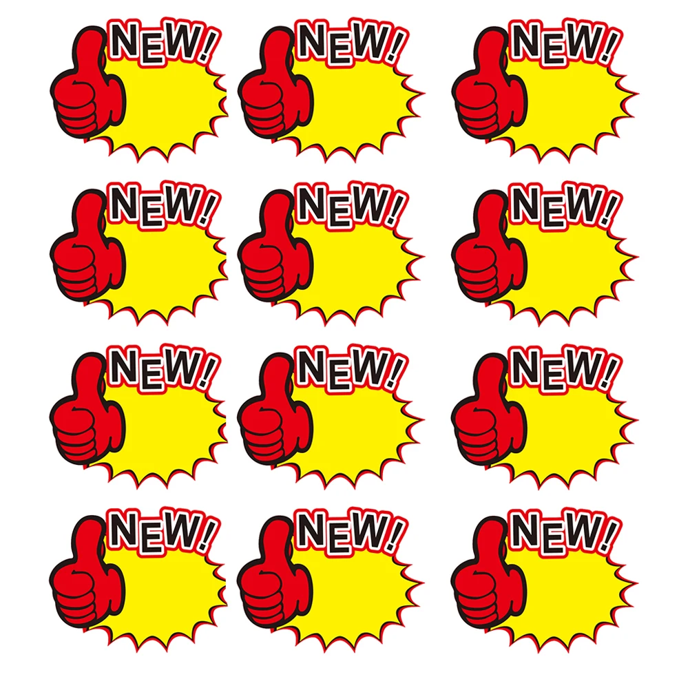 

50Pcs Price Tags Bright Colored Paper Signs for Store Display Special Offers Promotional Markers Advertising Decals Shop