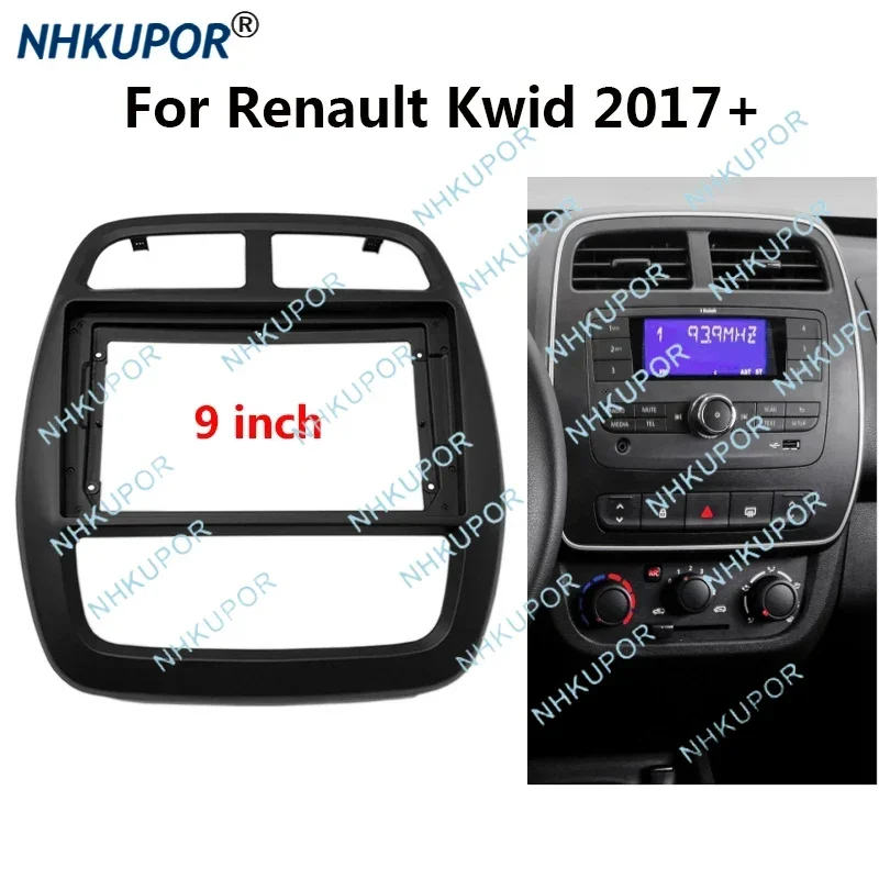 Car Radio Refit Fascia For Renault Kwid 2017+ Auto Stereo CD/DVD Player Install Dash Panel Center Console Holder Frame Kit