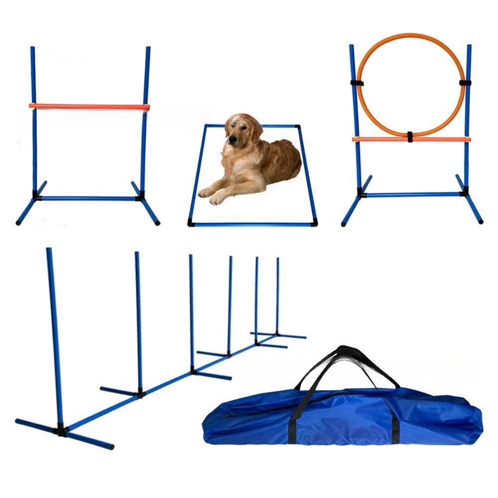 Pet Dog Agility Trainings Set Jumping Bar Dog Obstacle Training Equipment Hurdle Training Dog Training Device