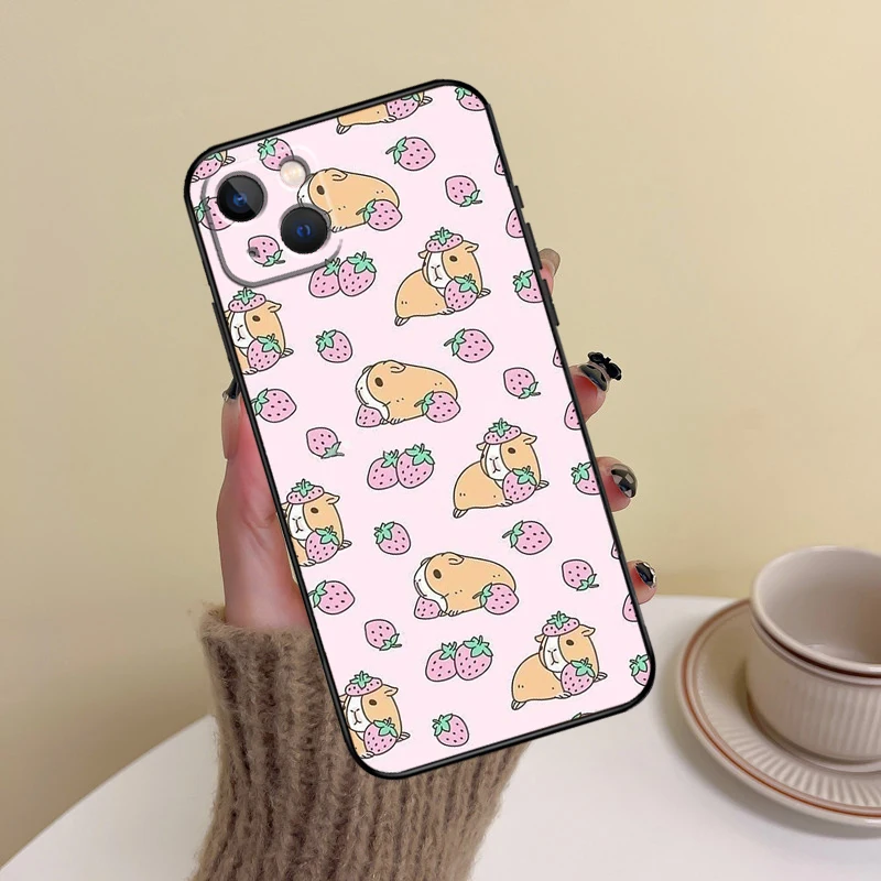 Cartoon Guinea Pig Phone Case For iPhone 15 14 Plus 11 12 13 16 Pro Max Mini 7 8 X XR XS Max Cover