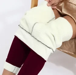 Samt Winter Leggins Damen warme dicke Hose Lamm wolle unten schwarze Hose sexy Kompression hohe Taille kälte beständige Hose