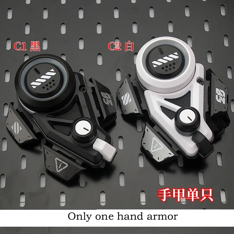 لعبة سايبر بانك قناع آذان القط تأثيري أغطية الرأس اكسسوارات الخيال العلمي الميكانيكية الميكانيكية قناع اليد درع تأثيري الدعائم هالوين #6