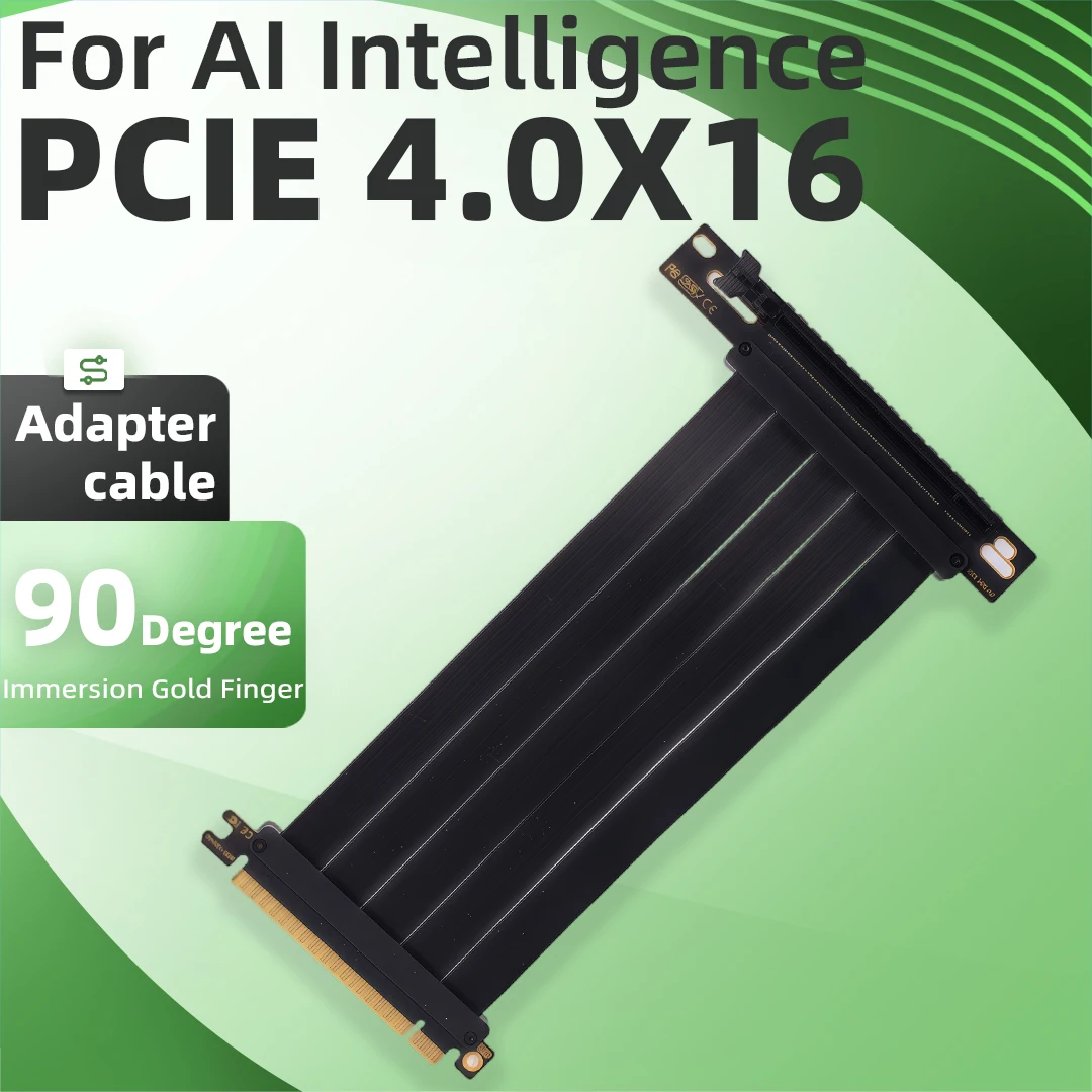 

Кабель-удлинитель ADT-Link PCIe 4.0 16x 90 градусов для видеокарты, адаптер-райзер eGPU, аксессуары для игровых ПК и серверов ИИ
