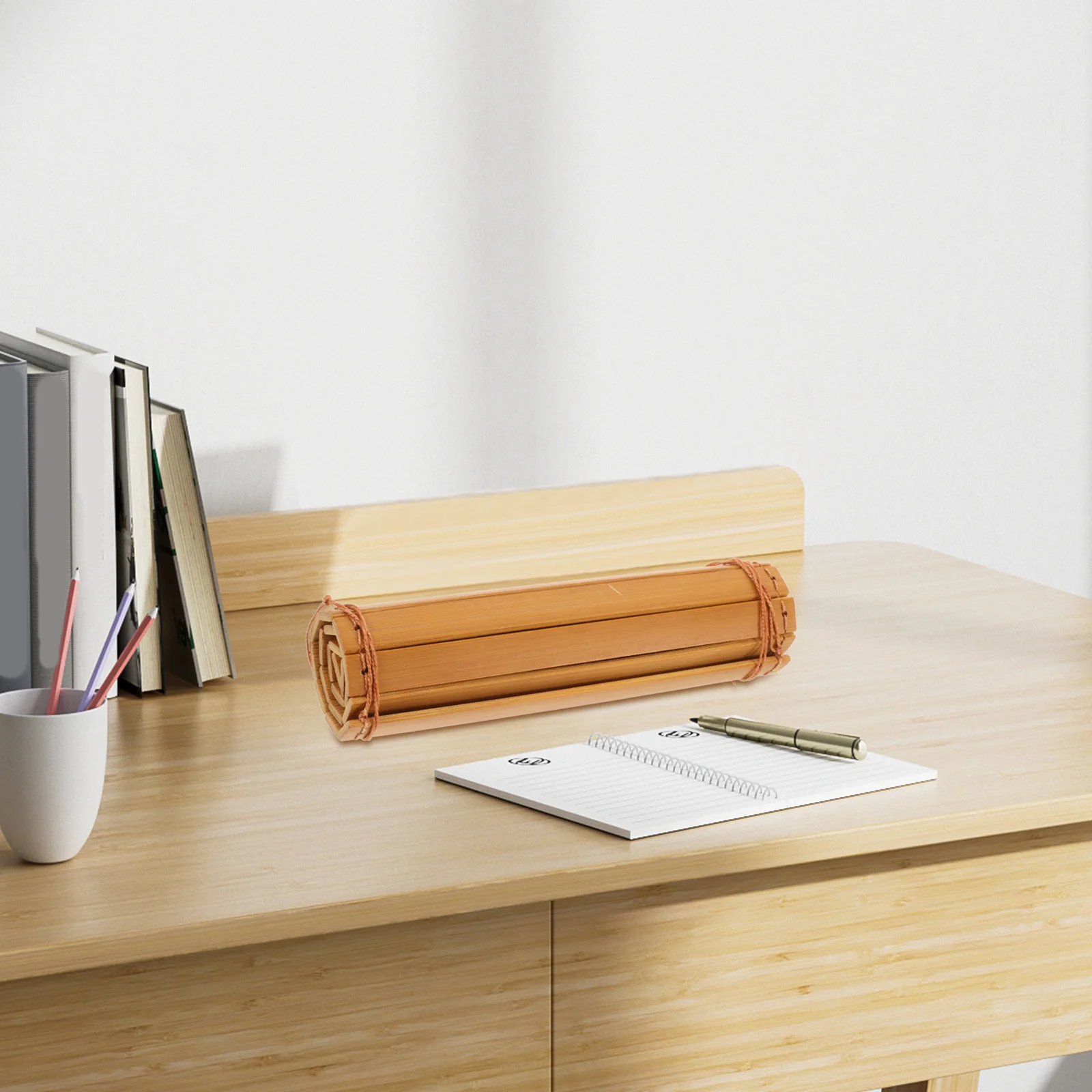 Chinese Bamboo Writing Slips Handmade Calligraphy Practice Set for Kids Vintage Style Art Craft Educational Scroll Pad