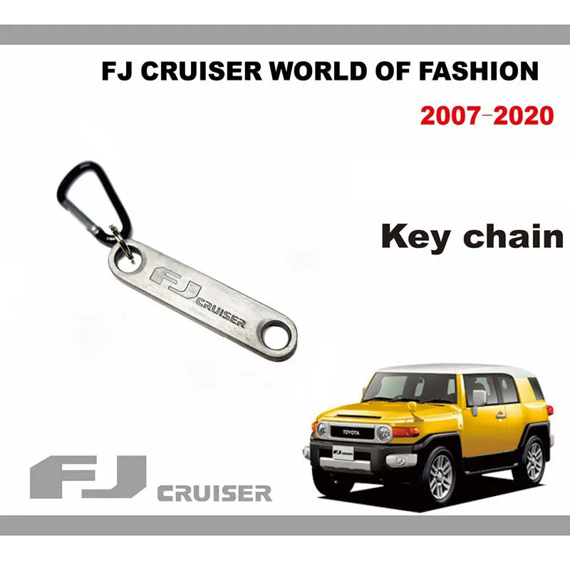 2007~2020 2 Buttons 3 Buttons Key Case Silica Gel For Toyota FJ Cruiser Key Chain Metal Key Ring Modification Accessories