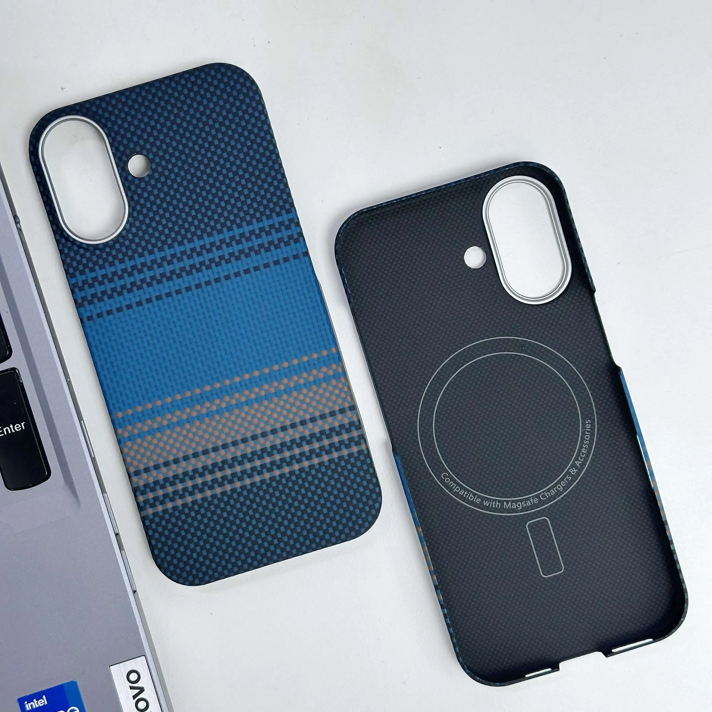 For iPhone 17 Kevlar Aramid Fiber Magnetic Case 1500D/ 600D Fine Weave Lightweight Cover Luxury Apple Phone Case