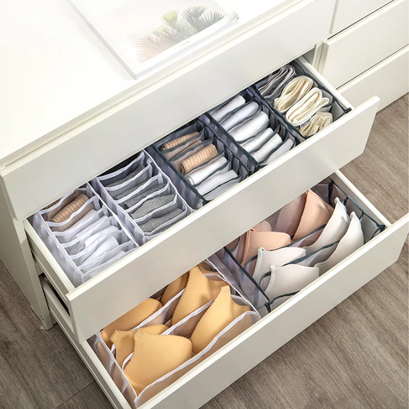 Closet Organizer For Underwear Socks Home Cabinet Divider Storage Box Storage Organizer for clothes Foldable Drawer Organizer