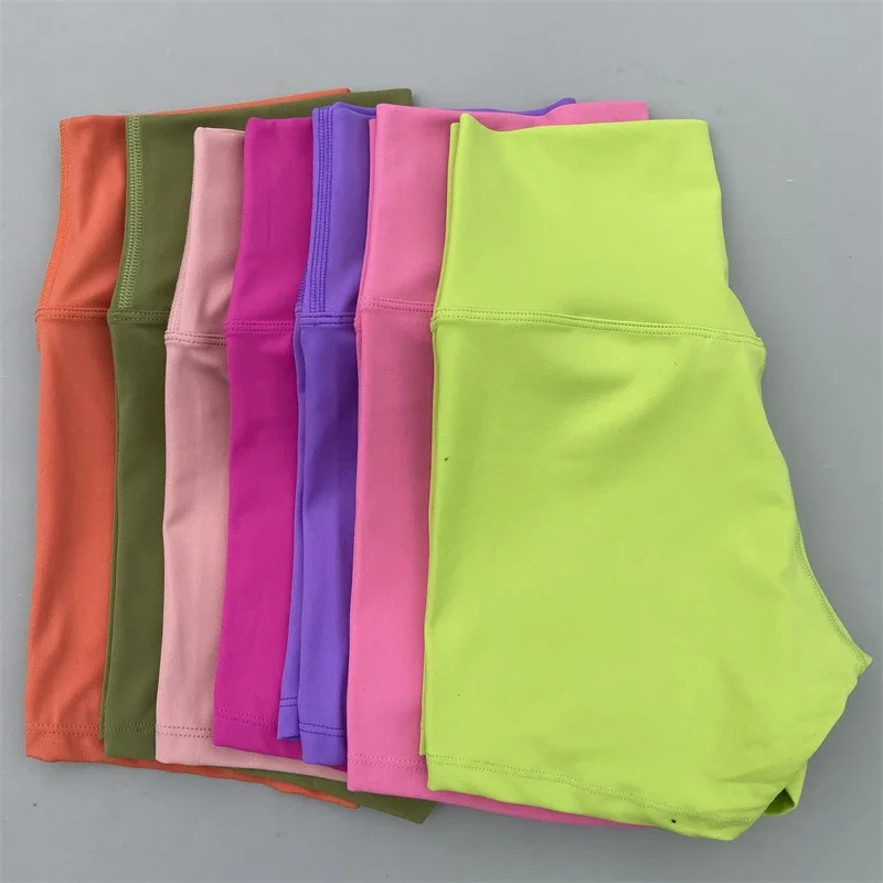 Women Gym Sports Shorts Yoga Shorts High Waist Workout Short Leggings Fitness Short Pants Running Cycling Tight Soft Sportswear