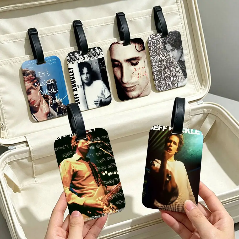 J-Jeff B-Buckley Singer Multiscene PVC Luggage Tag Anti lost Design With Information Card For Travel Backpack Luggage