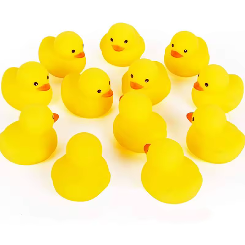10pcs בגיל רך אמבטיה צעצועי מיני גומי ברווזים חריקה לצוף ברווזים תינוק אמבטיה מקלחת צעצוע מתנה לפעוטות ילדים בנים ילדה יום הולדת