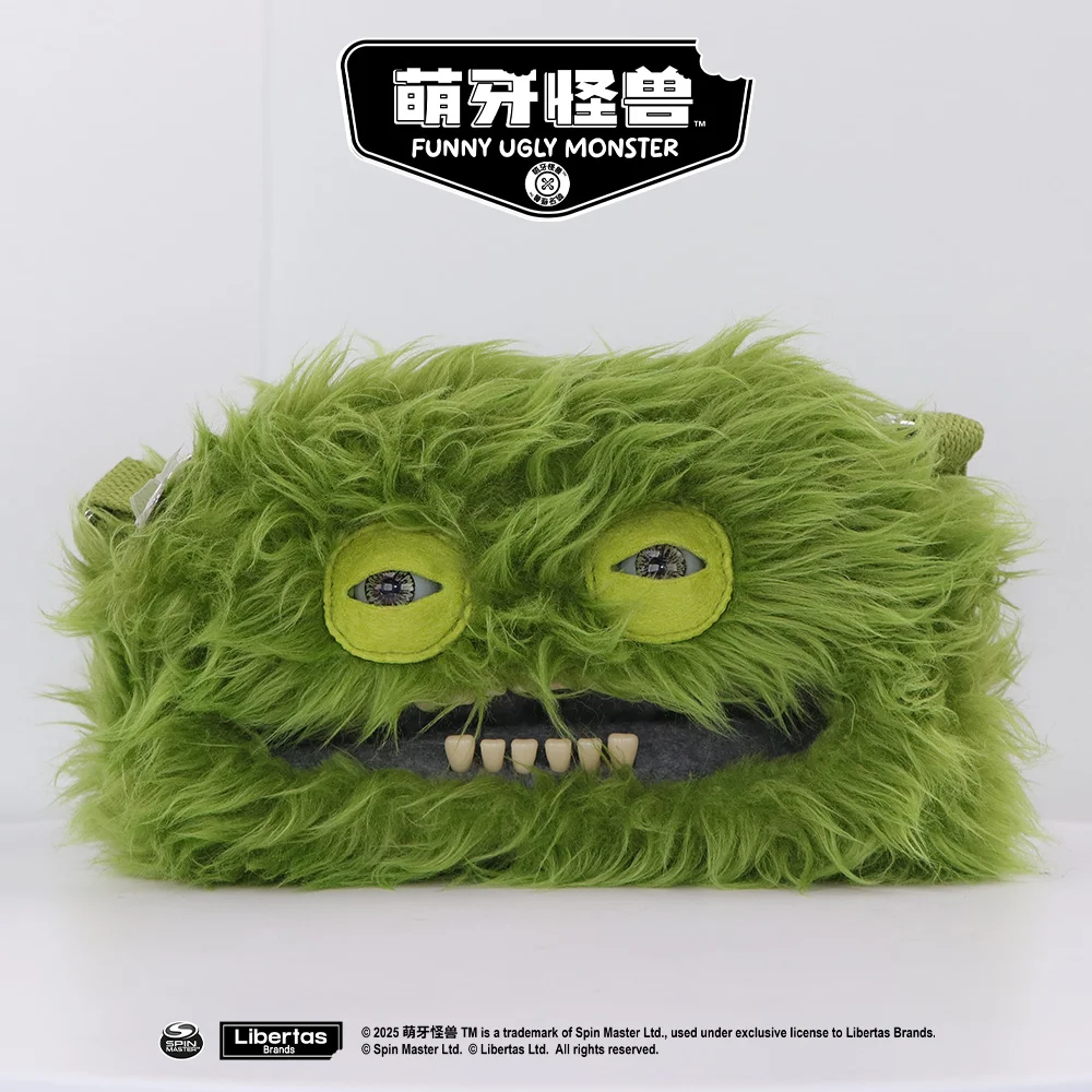 2026 신상 오리지널 퍼글러 크로스바디 플러시 백 타이다이 못난이 귀여운 몬스터 이빨 부드러운 솜털 캐주얼 퍼스 재미있는 액세서리 선물
