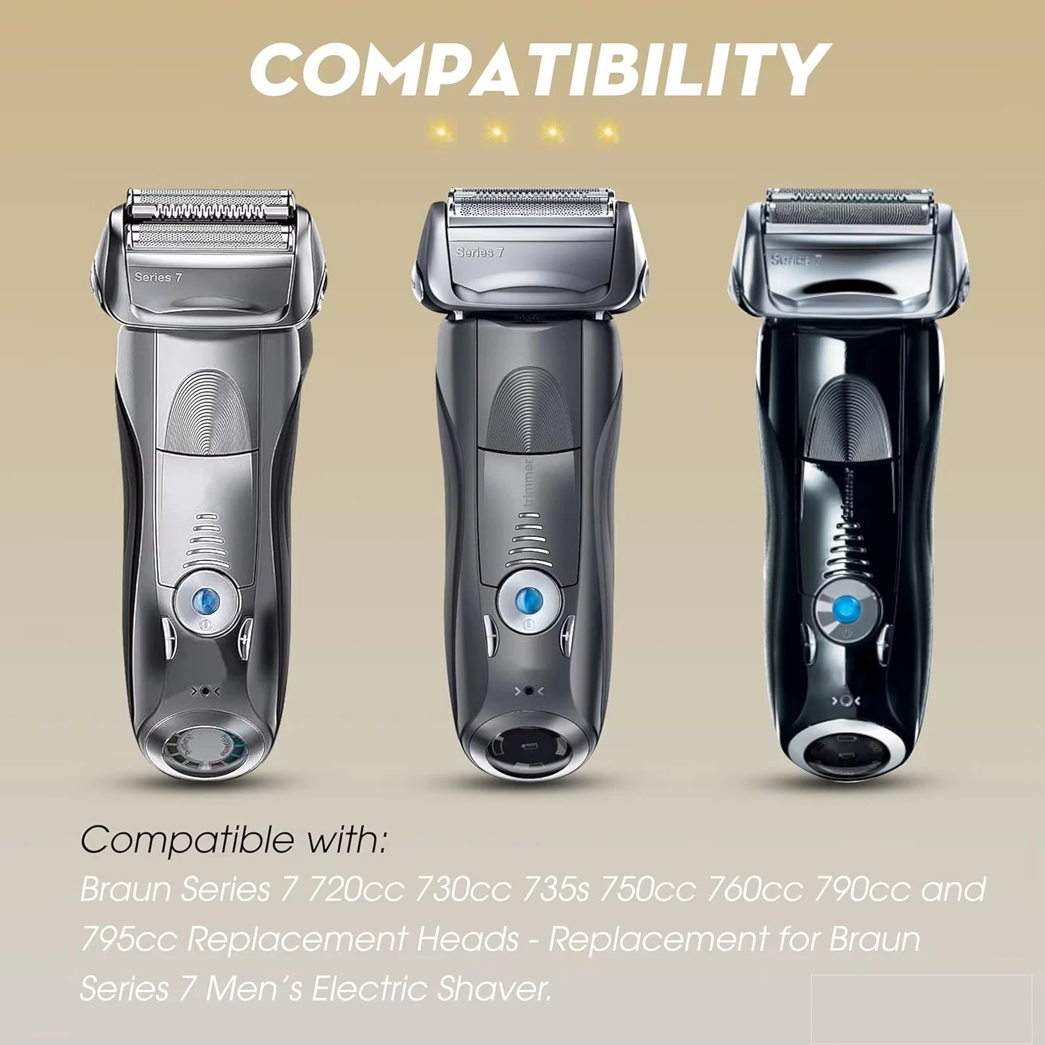 Series 7 70S Replacement Foil Head For  Electric Shaver 790cc 760cc 750cc 720 799 797 730 Razor image 3
