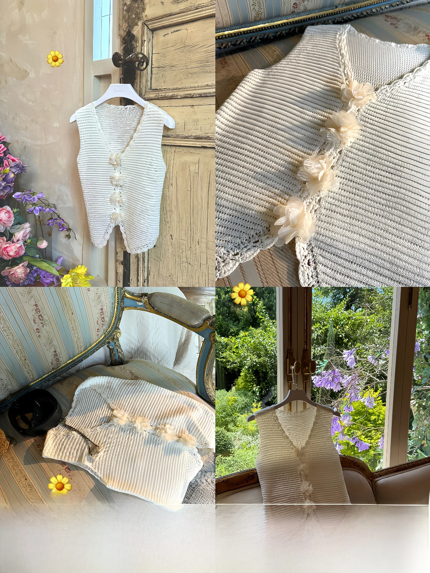 

Handmade Knitted Cool Feeling Svel V-Ne Top Women's Sweet Sle ort Length Vest Thin Model from China for 8-24 Yea...