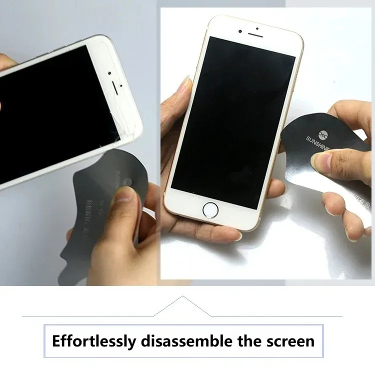 Sunshine SS-028A Ultra-thin Stainless Steel Card for Mobile Phone Pry Opening Middle Frame Disassemble Case Separating Card