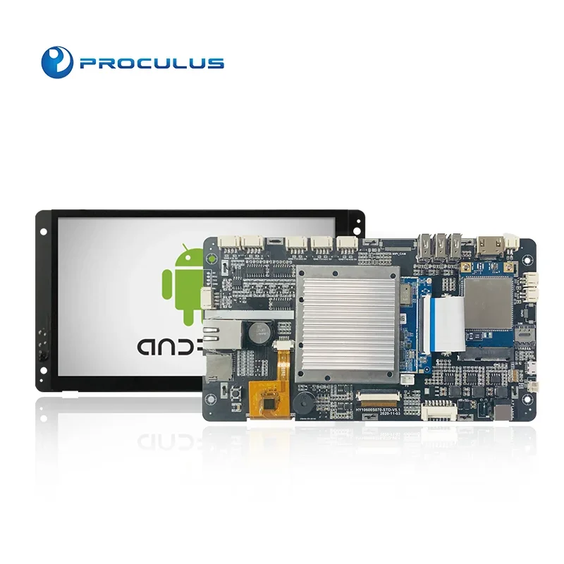 Proculus 7 inch android flexible lcd display hmi panel embedded touch screen board with display and 4g oem factory for elevatory