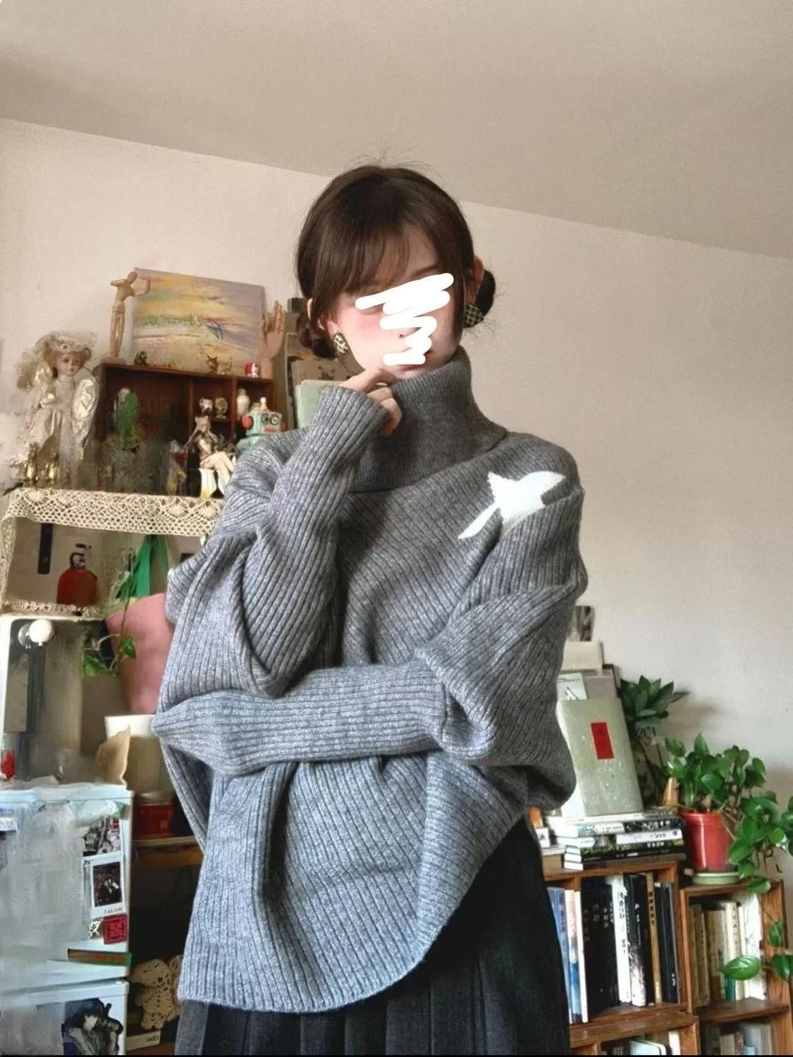 Subculture Japanese Style Long Sleeve Pullovers Women Casual Turtleneck Y2K Sweaters American Vintage Sweaters Autumn Clothing