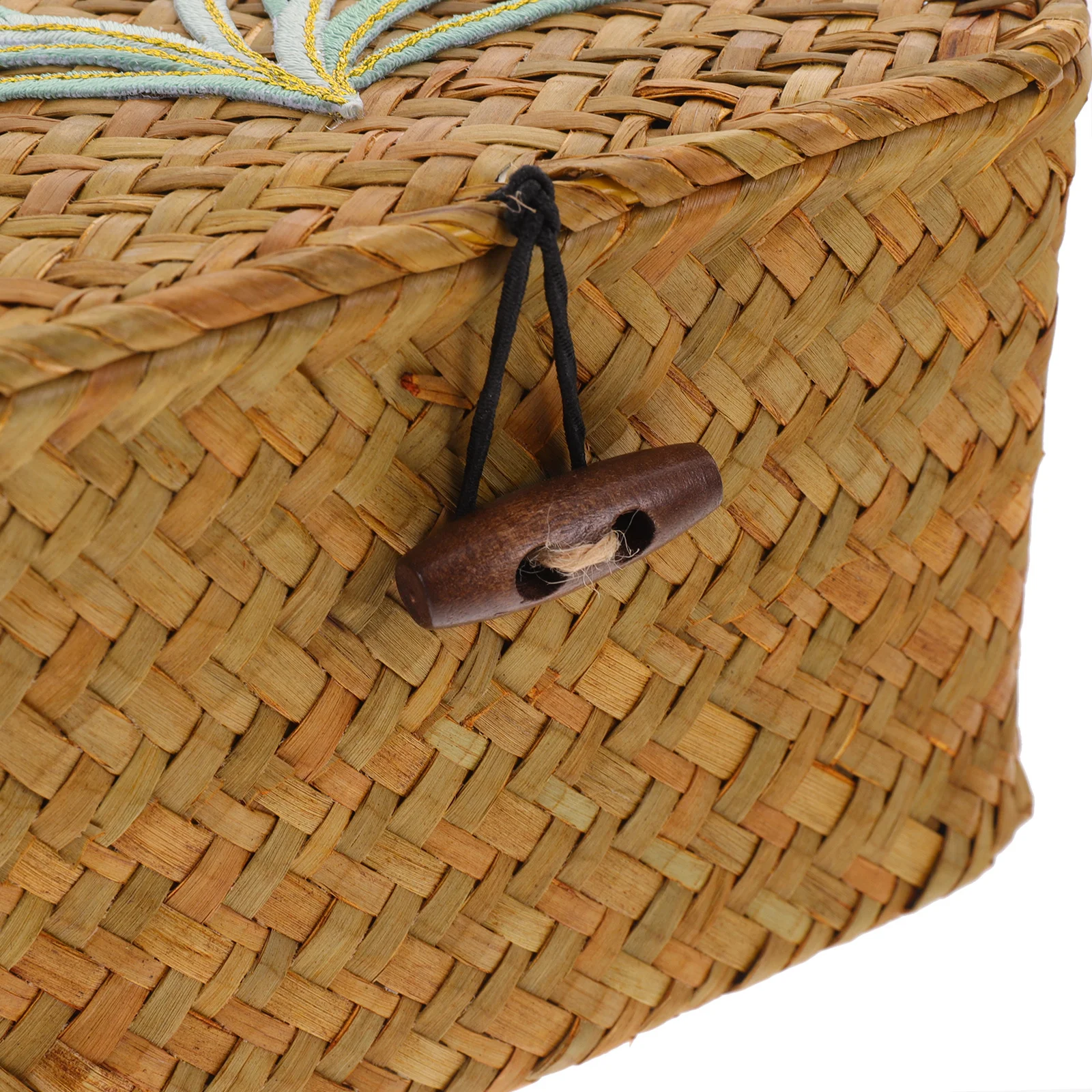 

Hand Woven Gift Basket Natural Fiber Storage Container Desktop Sundry Organizer Wedding Party Decor Dried Flowers Holder