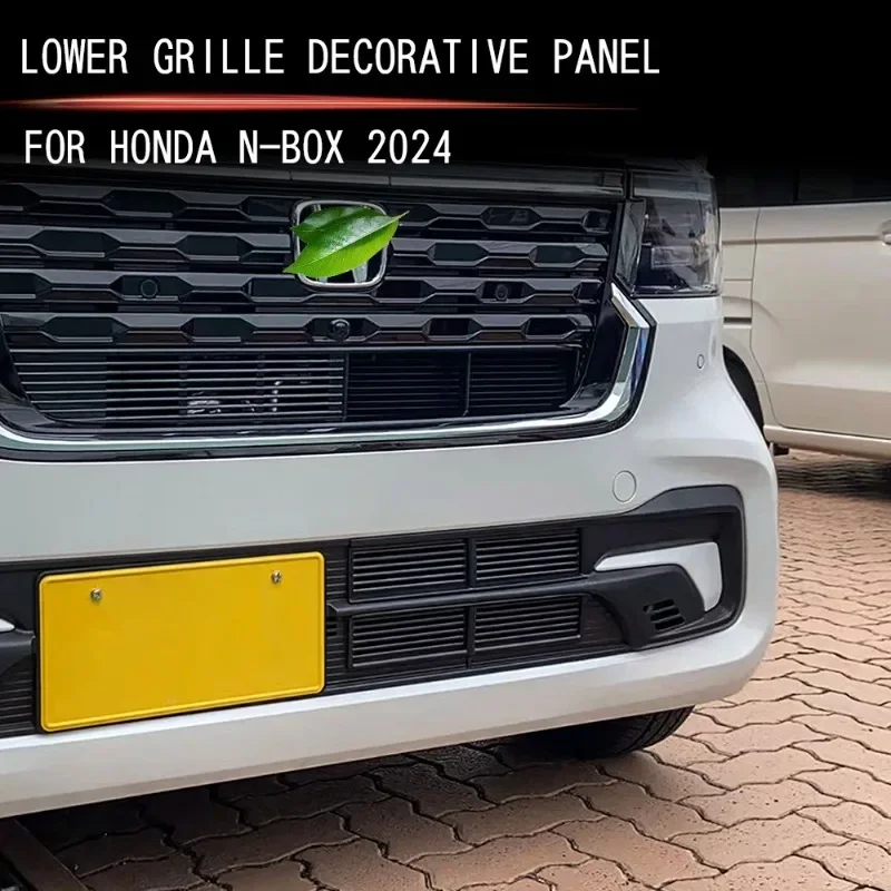 Car Front Under Bumper Grille Grill Strip Trim Cover for Honda N-BOX Interior Accessories 2024