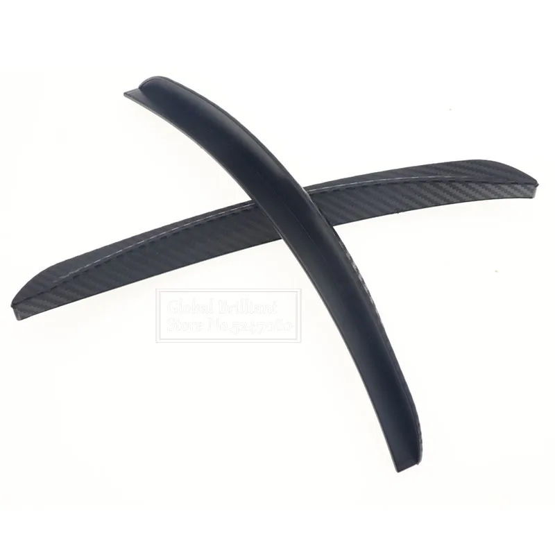 2pcs Universal 24.5cm Car Carbon Fiber Fender Flares Mud Flaps Splash Guards Arch Wheel Eyebrow Lip Fit Car Truck SUV