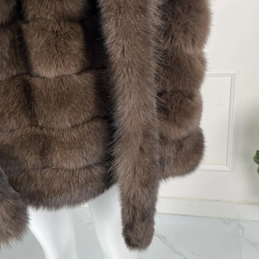 Genuine Fox Fur Coats Natural Fur Coat For Girls Winter Coats Woman 2024 Warm High Quality Luxury Real Fur Jackets