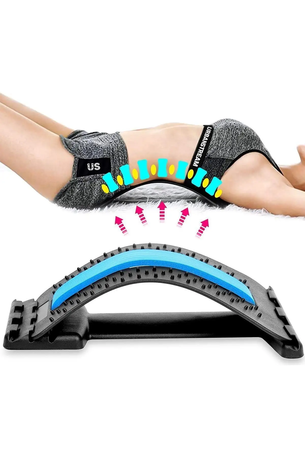 Magic Lumbar Support Fitness Equipment 3-Stage Spine Straightener Exerciser