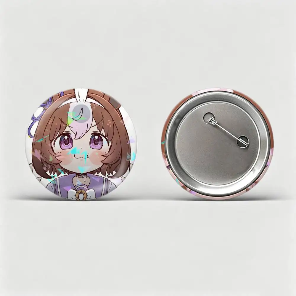 M-Meisho D-Doto Umamusume Badges Creative Tinplate Round Button PinsBrooch Badge Clothes Backpack Custom