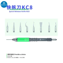 Mijing KC8 Non-slip Quick Release Knife Black Glue Side Adhesive Removal Pry Blade Phone PCB Motherboard Disassemble Repair Tool
