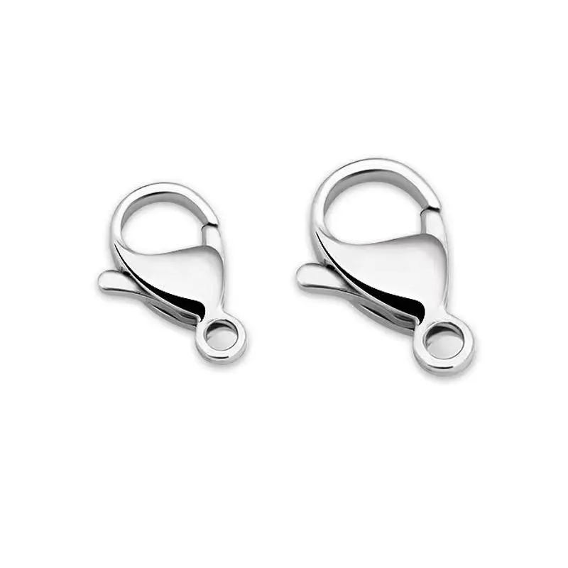 100 قطعة/الحزمة الفولاذ المقاوم للصدأ اللون الحفاظ على جراد البحر مشبك سوار قلادة مشبك DIY بها بنفسك مجوهرات اكسسوارات بالجملة