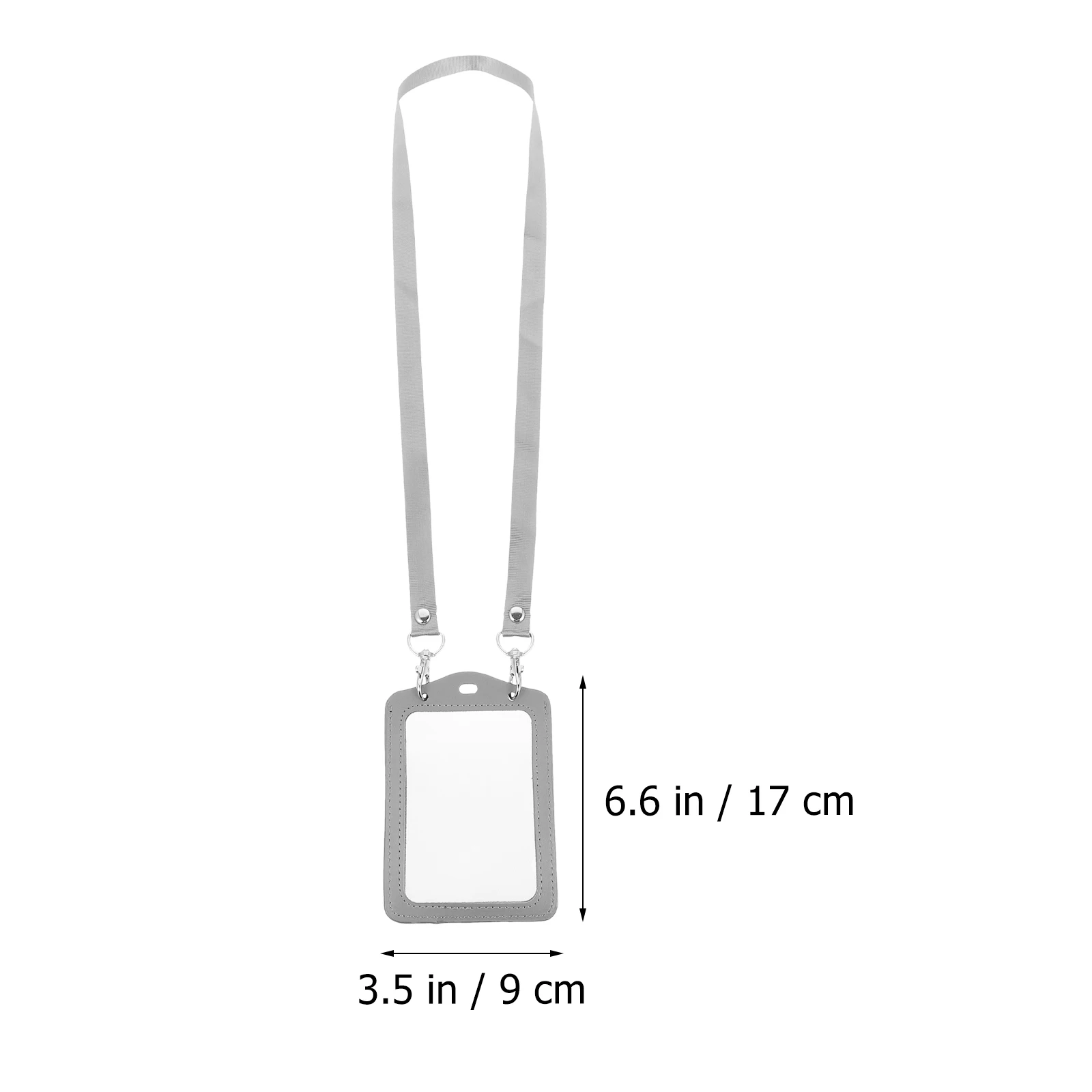 ID Cards Holder Work Cards Protective Cover PU Material Double Sided Employee Student Badge Slot